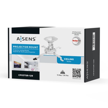 AISENS CP03TSR-129 supporto per proiettore Soffitto Bianco