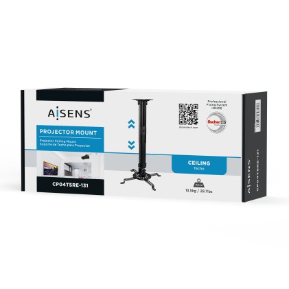 AISENS CP04TSRE-131 supporto per proiettore Soffitto Nero