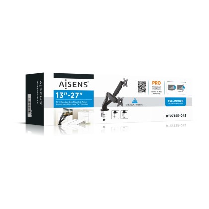 AISENS DT27TSR-045 supporto da tavolo per Tv a schermo piatto 81,3 cm (32") Bullone di ancoraggio Nero