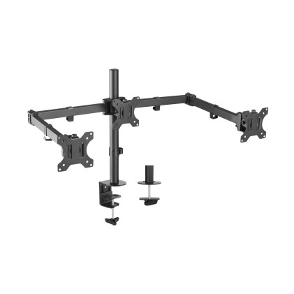 AISENS DT27TSR-061 supporto da tavolo per Tv a schermo piatto 68,6 cm (27") Morsa/Bullone di ancoraggio Nero