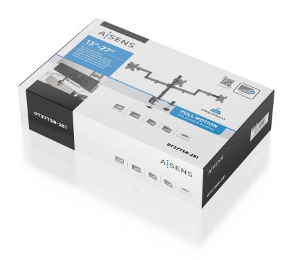 AISENS DT27TSR-281 Supporti a parete per TV 68,6 cm (27") Scrivania Nero