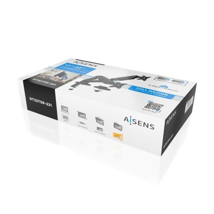 AISENS DT32TSR-221 Supporti a parete per TV 81,3 cm (32") Scrivania Nero