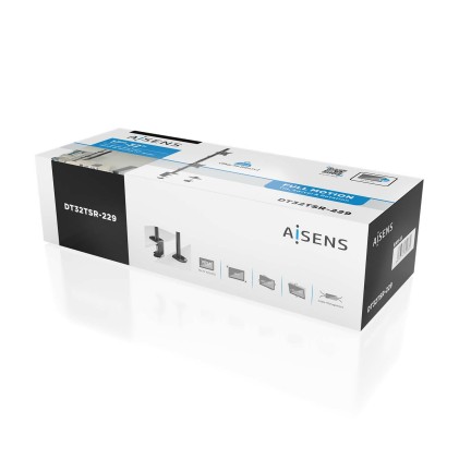 AISENS DT32TSR-229 Supporti a parete per TV 81,3 cm (32") Scrivania Nero
