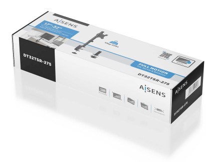 AISENS DT32TSR-275 Supporti a parete per TV 81,3 cm (32") Scrivania Nero