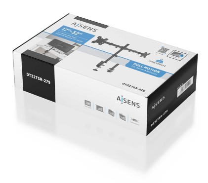 AISENS DT32TSR-279 Supporti a parete per TV 81,3 cm (32") Scrivania Nero