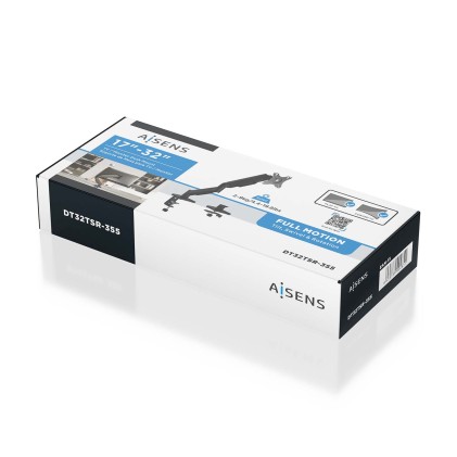 AISENS DT32TSR-355 Supporti a parete per TV 81,3 cm (32") Scrivania Nero