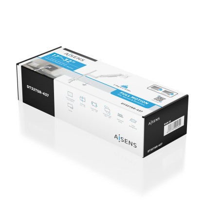 AISENS DT32TSR-437 Supporti a parete per TV 81,3 cm (32") Scrivania Bianco