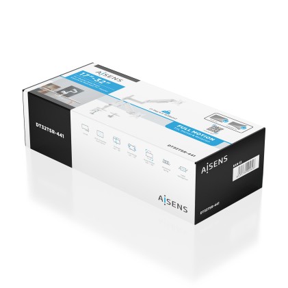 AISENS DT32TSR-441 Supporti a parete per TV 81,3 cm (32") Scrivania Bianco