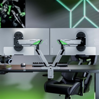 AISENS DT38TSR-345 Supporti a parete per TV 96,5 cm (38") Scrivania Nero, Bianco