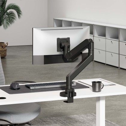 AISENS DT57TSR-307 Supporti a parete per TV 144,8 cm (57") Scrivania Nero