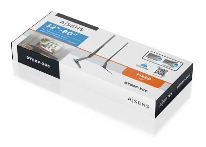 AISENS DT80F-305 Supporto TV a parete 2,03 m (80") Nero