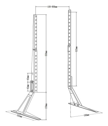 AISENS DT80F-305 Supporto TV a parete 2,03 m (80") Nero