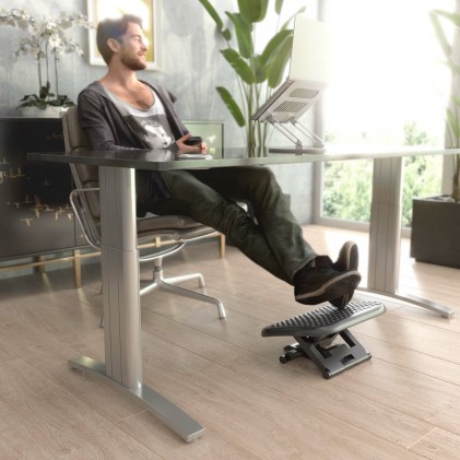 AISENS FRT02-267 poggiapiede da scrivania Nero