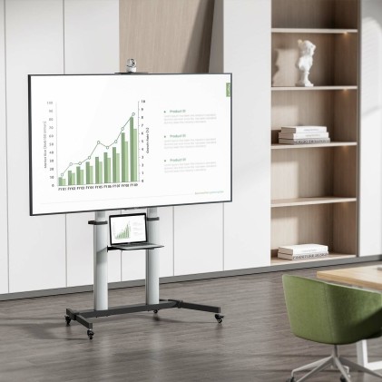 AISENS FT100TE-259 Supporto TV a parete 2,54 m (100") Nero, Argento