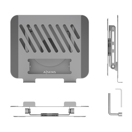AISENS LP5SXL-487 supporto per laptop Supporto per laptop e tablet Grigio 43,2 cm (17")