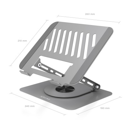 AISENS LP5SXL-487 supporto per laptop Supporto per laptop e tablet Grigio 43,2 cm (17")
