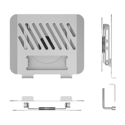 AISENS LP5SXL-489 supporto per laptop Supporto per laptop e tablet Argento 43,2 cm (17")