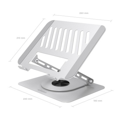 AISENS LP5SXL-489 supporto per laptop Supporto per laptop e tablet Argento 43,2 cm (17")
