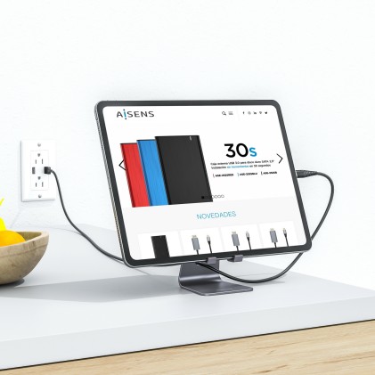 AISENS MS1PM-083 supporto per personal communication Supporto passivo Telefono cellulare/smartphone, Tablet/UMPC Grigio