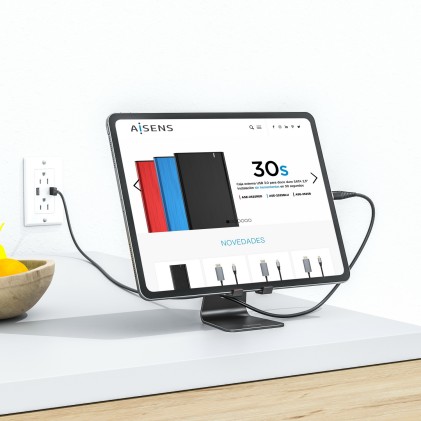 AISENS MS1PM-084 supporto per personal communication Supporto passivo Telefono cellulare/smartphone, Tablet/UMPC Nero