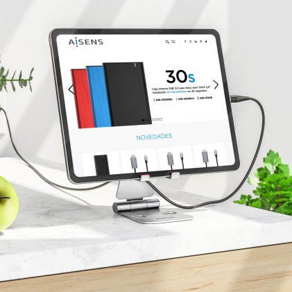 AISENS MS2PXL-092 supporto per personal communication Supporto passivo Tablet/UMPC Argento