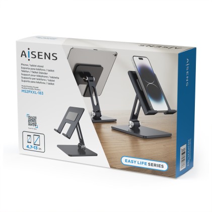 AISENS MS2PXXL-183 supporto per personal communication Supporto passivo Telefono cellulare/smartphone, Tablet/UMPC Nero