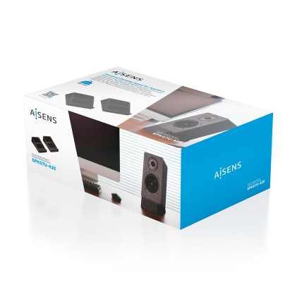AISENS SPK07U-425 supporto da parete per casse acustiche Scrivania, Tavolo Acciaio Nero