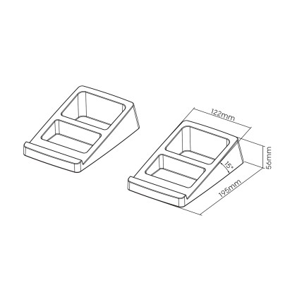 AISENS SPK07U-425 supporto da parete per casse acustiche Scrivania, Tavolo Acciaio Nero
