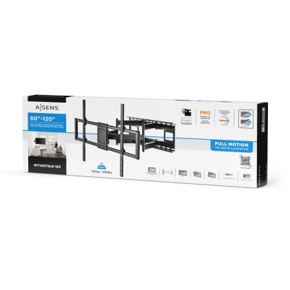 AISENS WT120TSLE-163 Supporto TV a parete 3,05 m (120") Nero