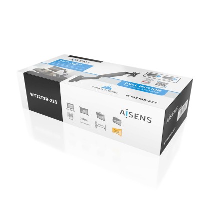 AISENS WT32TSR-223 supporto da tavolo per Tv a schermo piatto 81,3 cm (32") Nero Parete