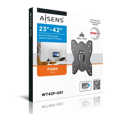AISENS WT42F-001 Supporto TV a parete 58,4 cm (23") Nero