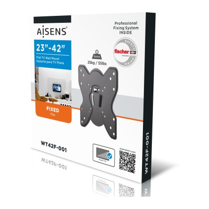 AISENS WT42F-001 Supporto TV a parete 58,4 cm (23") Nero