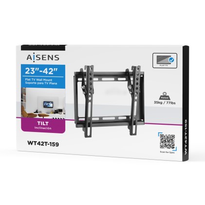AISENS WT42T-159 Supporto TV a parete 106,7 cm (42") Nero