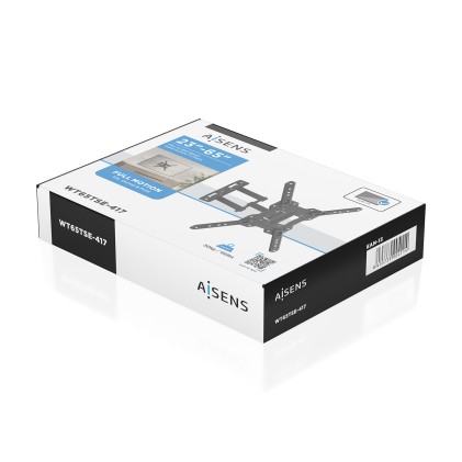 AISENS WT65TSE-417 Supporto TV a parete 165,1 cm (65") Nero