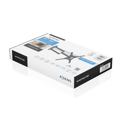 AISENS WT65TSLE-383 Supporto TV a parete 165,1 cm (65") Nero