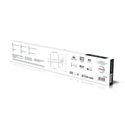 AISENS WT70F-069 Supporto TV a parete 177,8 cm (70") Nero