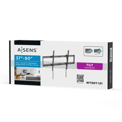 AISENS WT90T-121 Supporto TV a parete 2,29 m (90") Nero