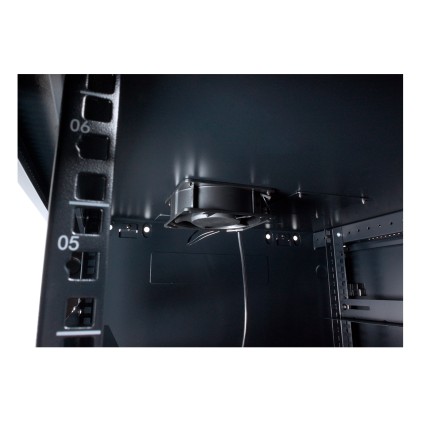 Aiten Data AI6415 Pensile 15U profondit&agrave; 450 - Porta in vetro - Blocco di sicurezza - Include vassoio fisso e ventola da 120 mm - Colore nero