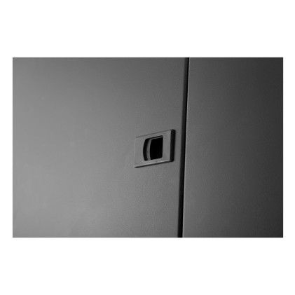 Aiten Data AI6142 Armadio da pavimento 42U - Larghezza 600 - Profondit&agrave; 1000 - Include 2 vassoi fissi - 4 ventole da 120 mm - 1 base 8 uscite - 2 chiusure laterali - Ruote con freni - Colore nero