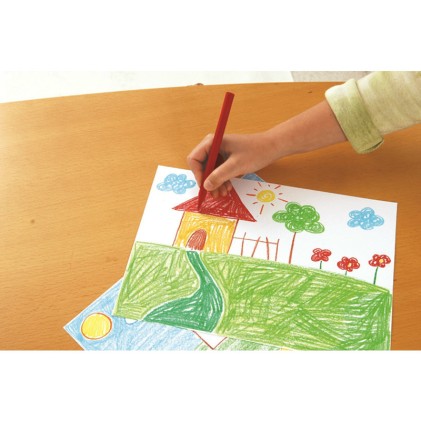 Alpino Confezione da 12 Pastelli PlastiAlpino per Bambini - Materiale Resistente - Non Macchia - Colori Brillanti - Colori Assortiti