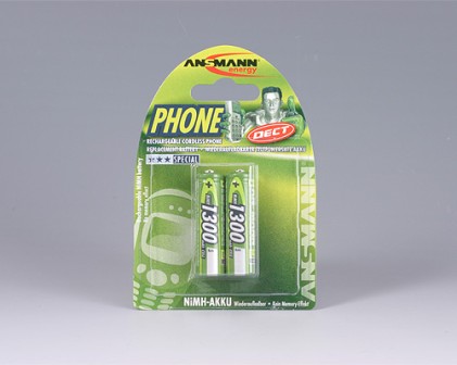 Ansmann Phone DECT Batteria ricaricabile, formato Stilo (AA) - Per telefoni cordless. 2 pz