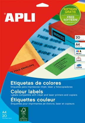 APLI 12994 etichetta per stampante Verde Etichetta per stampante autoadesiva
