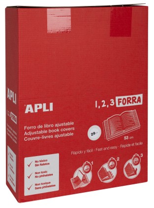 APLI 16913 copertina per libro e rivista 5 pz Trasparente