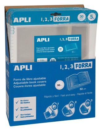 APLI 16914 copertina per libro e rivista 5 pz Trasparente