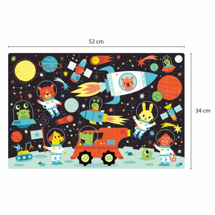 APLI 18813 puzzle Puzzle di contorno 60 pz Spazio