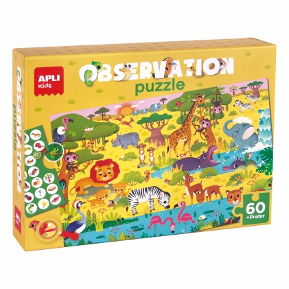 APLI 19221 puzzle 60 pz Animali