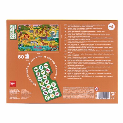 APLI 19221 puzzle 60 pz Animali