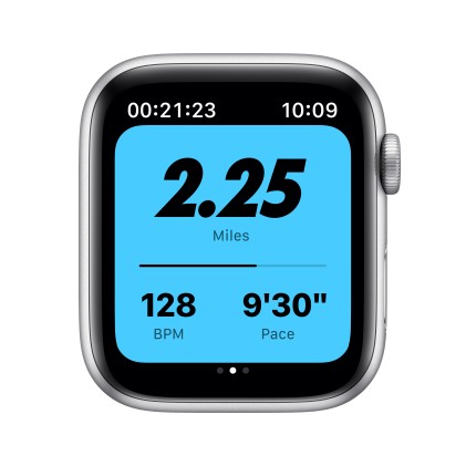 Apple Watch Nike Series 6 Gps + Cellular, 44Mm Silver Aluminium Case With Pure Platinum/Black Nike S