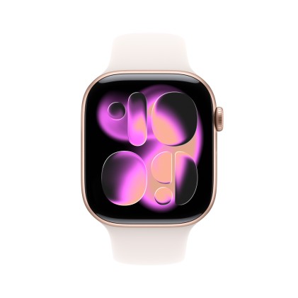 Apple Watch Series 11Gps46Mmrose Gold Aluminium Case With Light Blush Sport Band - M/L