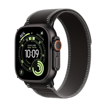 Apple Watch Ultra 3Gps + Cellular49Mmblack Titanium Case With Black/Charcoal Trail Loop - M/L